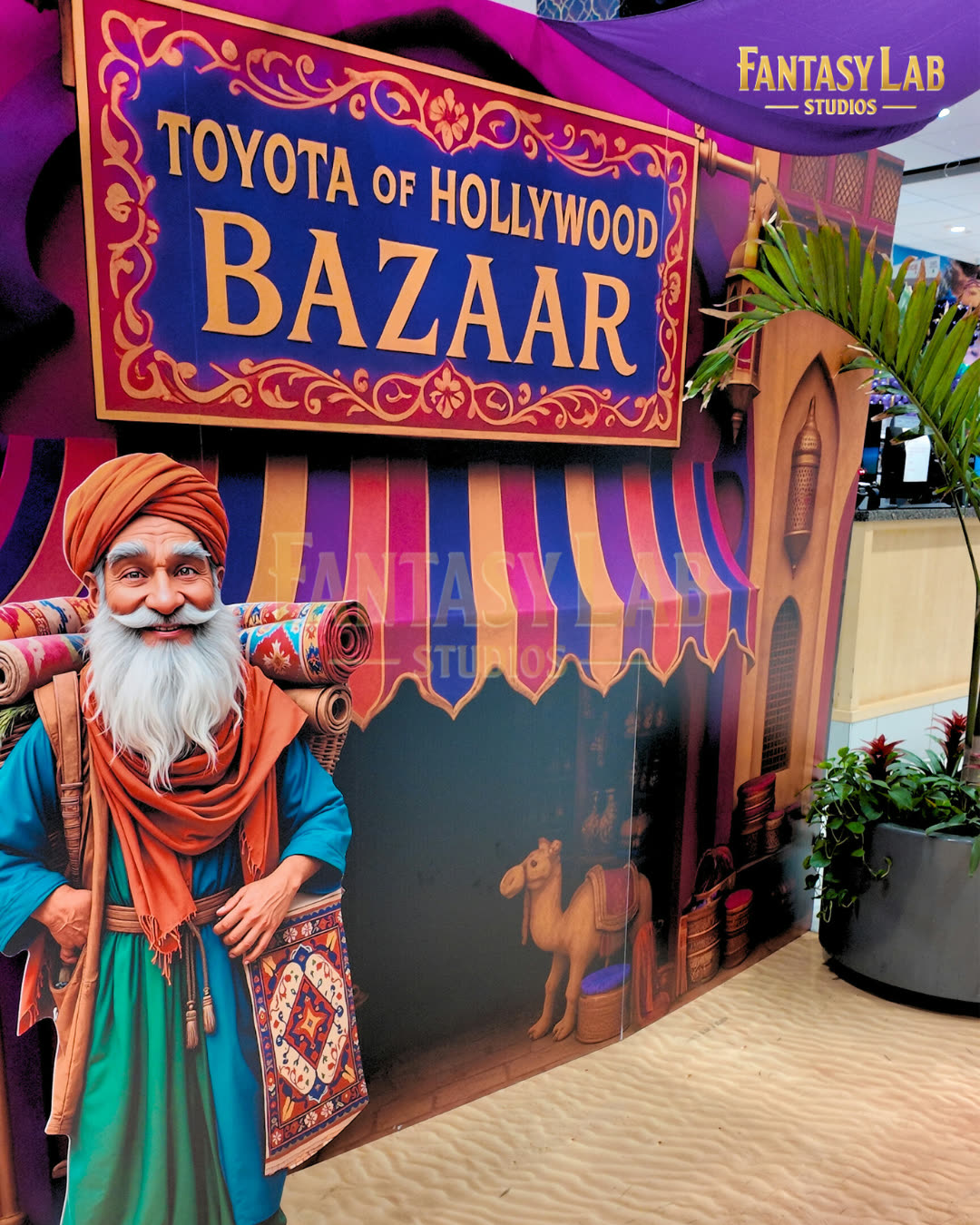 Branded display: bazaar booth by Fantasy Lab Studios