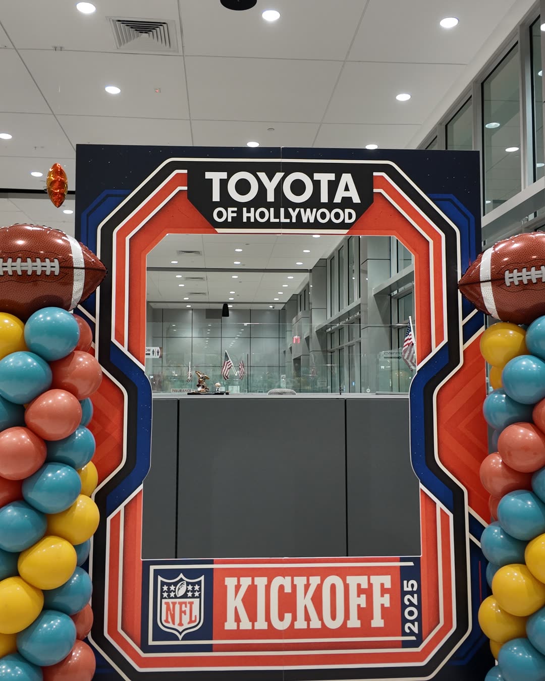 Branded kickoff photo frame