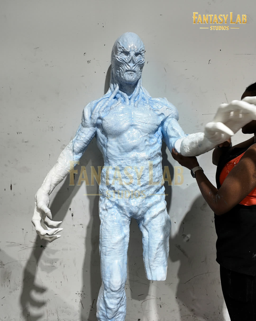 Sculpting and assembly in the shop